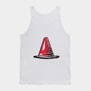 Futuristic Red Traffic Cone Illustration No. 967 Tank Top